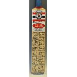 1999 Flood Lit One day Match Lancashire v Warwickshire Signed Cricket Bat - signatures including