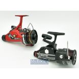 ABU Cardinal 157 fixed spool spinning reel in black^ foot stamped 80112^ runs smooth^ light signs of
