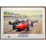 John Surtees 1964 Formula One World Champion signed limited edition by Tony Smith-“British Greats”
