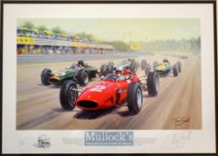 John Surtees 1964 Formula One World Champion signed limited edition by Tony Smith-“British Greats”