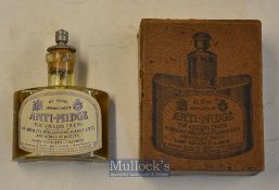 Fine and Very Rare Hardy Bros Alnwick “Anti-Midge Lotion” bottle in makers original box – titled “