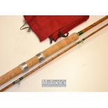 Good “Alan Johnson 19-56 - S.P.G Special ” split cane carp rod – 10ft 2pc with agate lined butt