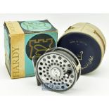 Hardy Bros England The L.R.H. Lightweight 3 1/8” alloy fly reel – smooth alloy foot^ “U” shaped