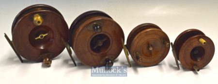 Nottingham wooden Star Back / Strap Back reels^ To include Sun 5” star back^ twin bone handled^ wing