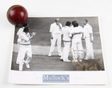 Ken Higgs (England^ Lancashire and Leicestershire) Benson and Hedges Cup Final match ball and