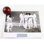 Ken Higgs (England^ Lancashire and Leicestershire) Benson and Hedges Cup Final match ball and