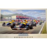 Nigel Mansell 1992 Formula One World Champion signed ltd ed. by Tony Smith and Mansell – titled “ Il