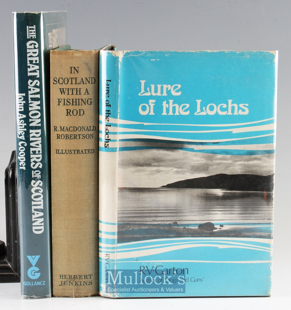 Robertson R Macdonald ‘In Scotland with a Fishing Rod’ 1935 1st ed together with Lure of the Lochs