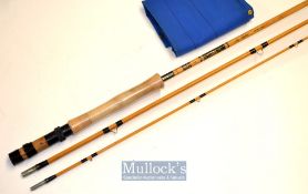 Fine Norco Fishing Tackle Fordingbridge “The Crofter” split cane fly rod - 9ft 3pc Raphona Cane -