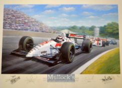 Nigel Mansell 1993 Indycar Champion signed ltd ed. by Tony Smith and Mansell – titled “Red 5-
