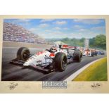 Nigel Mansell 1993 Indycar Champion signed ltd ed. by Tony Smith and Mansell – titled “Red 5-