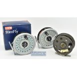 2x Leeda Rimfly 3 ½” fly reels with line c/w 1x maker’s box both appear to run smooth^ little