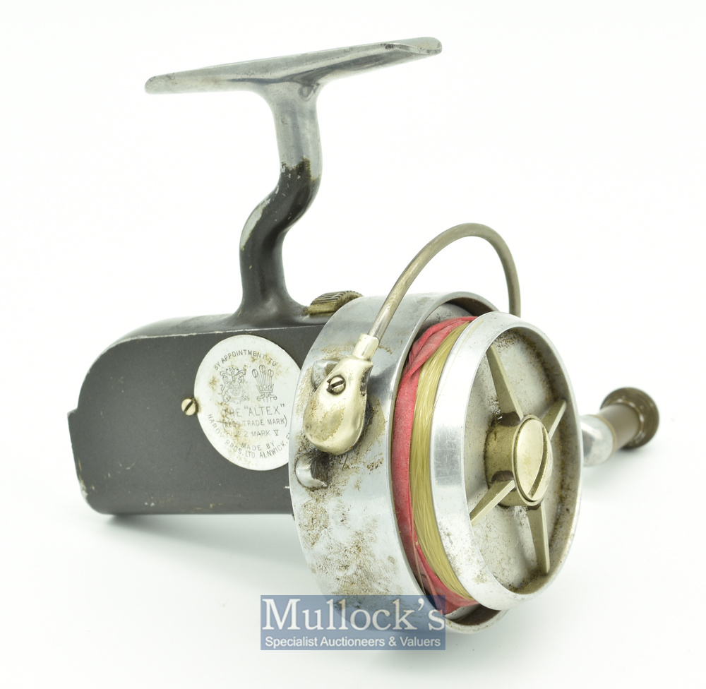 Hardy Bros Alnwick The Altex No.2 Mk. V spinning reel LHW^ full bail^ runs smooth^ retains most