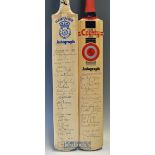 2x Hampshire Cricket team signed bats from 1989 and 1997 – both clearly signed in ink to the front