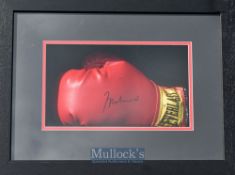 Muhammad Ali World Heavyweight Boxing Champion signed boxing glove picture frame display –