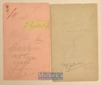 Collection of 15x pre-war Lancashire and England Cricket Players Autographs dated 1930 to incl