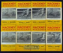 Collection of Hackney Speedway programmes from 1963 to 1974 (58) - to include 1963 x24 - 1st
