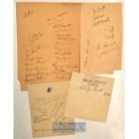 1938 US Tennis Championship – scarce collection of men and women players autographs which were