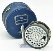 Fine Hardy Bros England “The Featherweight” 2 7/8” alloy fly reel - smooth alloy foot^ “U” shaped