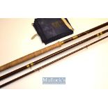 Good House of Hardy “Salmon Fly” glass fibre rod - 14ft 3pc^ line 10#^ amber Agate lined butt and