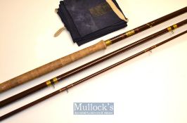 Good House of Hardy “Salmon Fly” glass fibre rod - 14ft 3pc^ line 10#^ amber Agate lined butt and