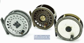 3x various Hardy Bros alloy trout fly reels - Hardy 3.25” The Golden Prince 7/8# - “U” shaped nickel
