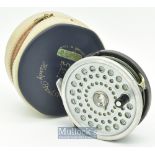 Hardy Bros England Marquis #10 alloy salmon fly reel and spare spool - 3 ¾” dia with spare spool^