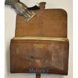 Hardy Bros Alnwick Leather Pigskin Fly wallet – with both parchment envelopes for flies and casts^