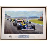 Nigel Mansell OBE Formula 1 World Champion & Indycar Champion signed limited edition by Tony
