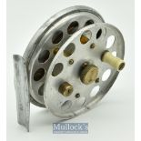 Facile lightweight alloy centre pin reel – 3 1/8” perforated drum face and back plate – turned white