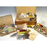 Fly tying kit^ materials and accessories – incl vice^ bobbin^ hackling tool^ quantity of reels of
