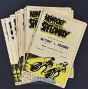 17 x 1972 Newport Div I v Hackney Speedway Programmes – 2nd meeting of the season all with clean