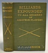 Rare Billiard Book by J.P Mannock titled “Billiards Expounded: To All Degrees of Amateur Players –