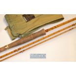 Good Hardy Bros Hollokona Trout Fly Rod: 10ft 3pc ser. no H35690C - with clear agate butt and tip