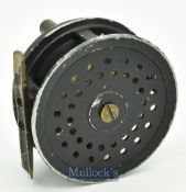 G. Little & Co / 63 Haymarket London SW1 3” alloy fly reel a Hardy’s Perfect Style^ in black^ smooth