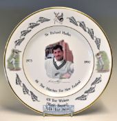 Sir Richard Hadlee 1973- 1990 New Zealand Commemorative Cricket Ltd Ed Plate – made by Grafton