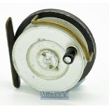 Hardy Bros Alnwick “The Sunbeam” 2 3/8” alloy fly reel - with smooth bronzed brass foot^