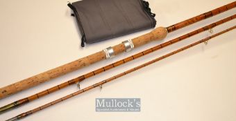 Interesting “The B James Avocet Rod by ----” whole cane/split cane rod - 12ft 6in 3pc whole cane