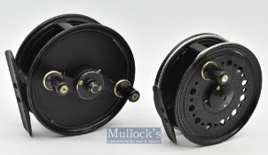 Selection of J W Young & Sons salmon fly reels (2) – The Freedex Pat 3.75” dia^ free spool with