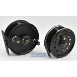 Selection of J W Young & Sons salmon fly reels (2) – The Freedex Pat 3.75” dia^ free spool with