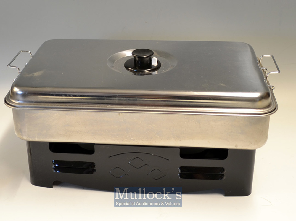 Airflo Fish Smoker - Stainless Steel c/w lid^ stand^ 2x burners^ grills and a packet of Snowbee - Image 2 of 2