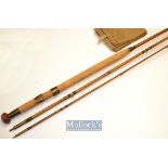 Interesting Foster Bros Makers Ashbourne whole cane and greenheart decorative fly rod: 12ft 3pc with