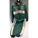 Jaguar Formula One OMP Race Suit c.2000-2004 – full racing suit with black collar - issued S.