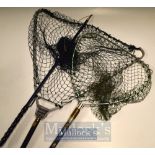 Fishing Landing Nets & Tailer including a Hardy Atlas^ pole measures 89cm approx.^ with threaded