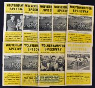 1961 Wolverhampton Speedway programmes (9) to incl First Season in Provincial League One ^ Challenge