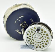Hardy Bros England Marquis #6 alloy fly reel - 3 ¼ inch diameter^ smooth alloy foot^ “U” shaped
