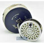 Hardy Bros England Marquis #6 alloy fly reel - 3 ¼ inch diameter^ smooth alloy foot^ “U” shaped