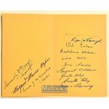 1963 Inaugural Women’s Netball World Championship Tournament signed card by the winners