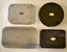 Collection of Hardy Bros Alnwick Fly and Cast tins (4) – 2x black japanned tins incl Girodon