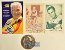 Collection of Tour De France^ World Cycling Champion and Olympic Champion commemorative medal and
